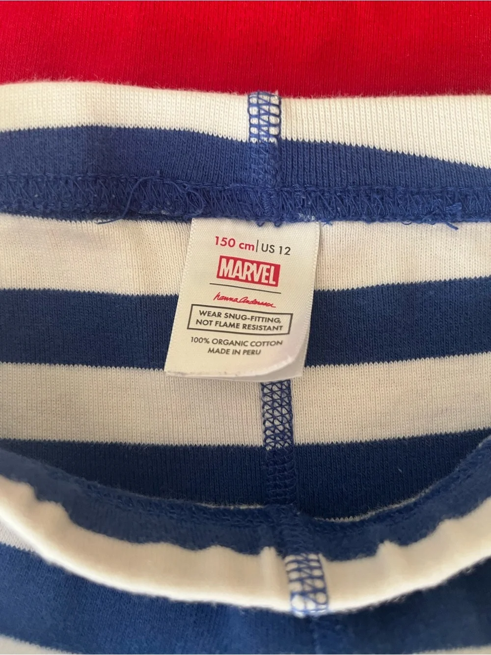 Hanna Andersson  Marvel Red, White & Blue Spider Pajama Set